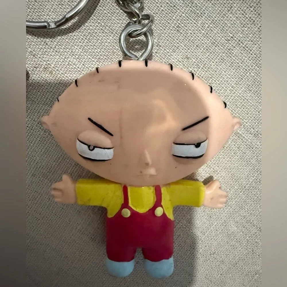 Stewie Griffin Family Guy 2004 Keychain by NJ Croce Co. Vintage Cartoon Figure